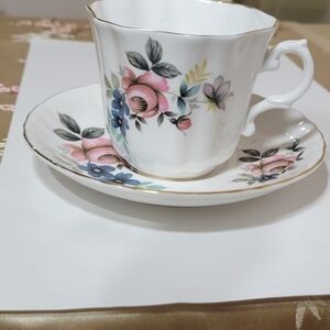 Royal Grafton Floral Teacup and Saucer Set~ England